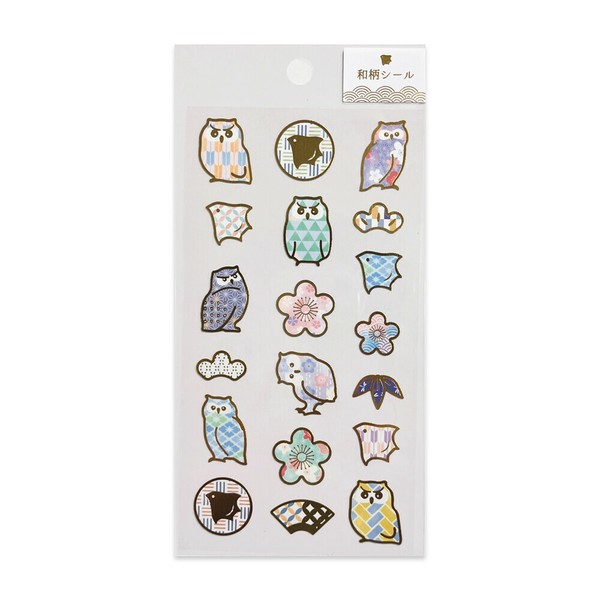 どうぶつ和柄シール