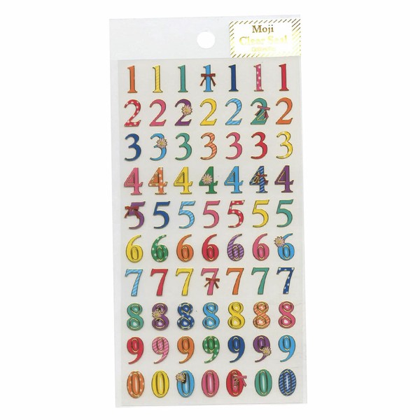 カラフルふち箔クリア文字シール