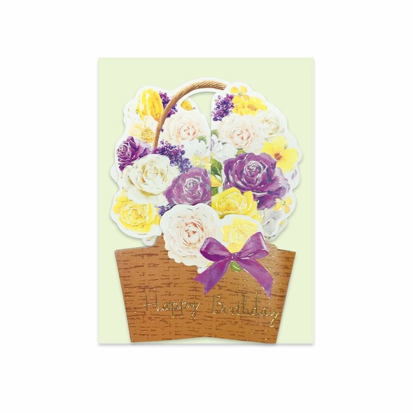 ダイカットポップアップミニカード　誕生日