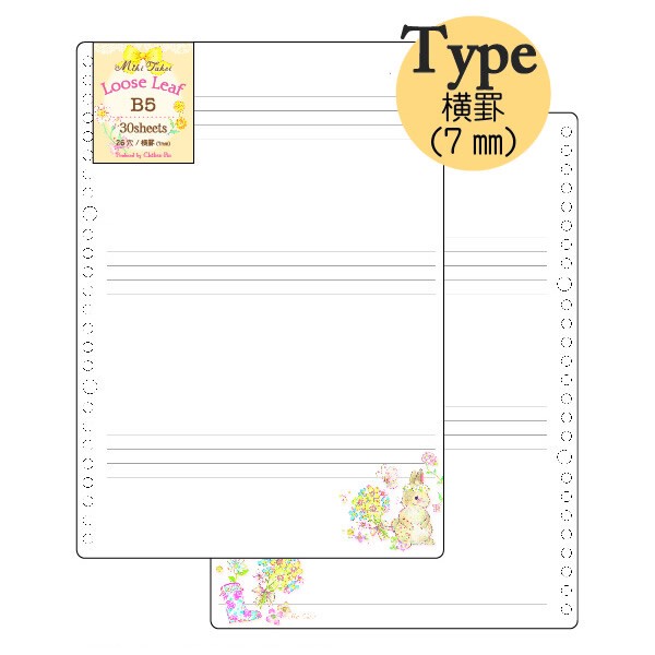 たけいみきシリーズ　ルーズリーフ（B5サイズ）【中国（香港・マカオ含）・台湾・タイ・ベトナム・シンガポール・インドネシア・マレーシア販売不可商品】