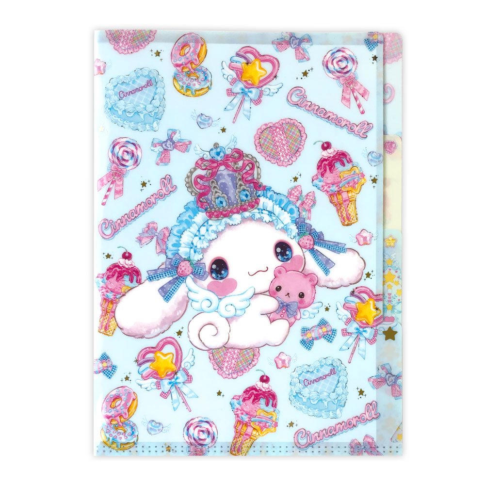サンリオキャラクターズ×飴ノ森ふみか　 3ポケットクリアファイル　【海外販売不可商品】